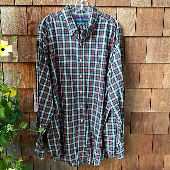 Ralph Lauren Other - EUC Ralph Lauren Blake Cotton Red/Black Plaid Long Sleeve Shirt - Men's XXL